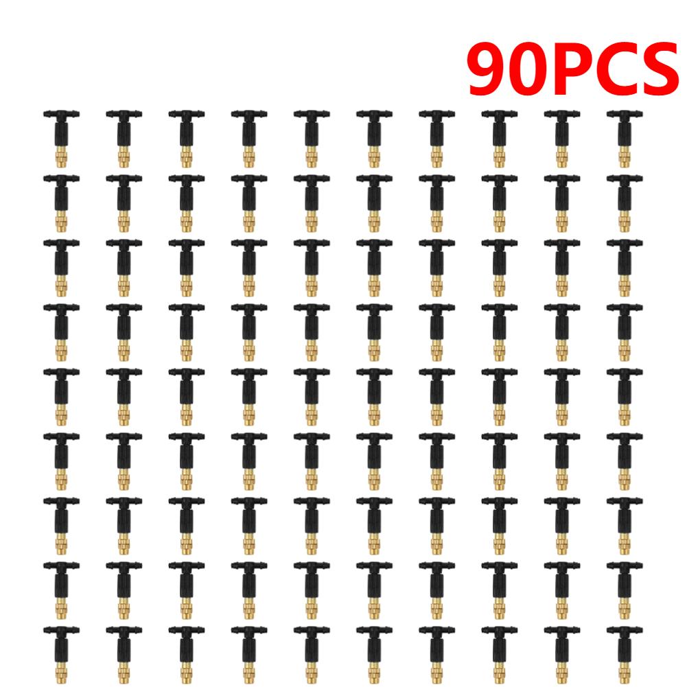 5-100PCS Misting Brass Nozzle 4/7 Dripper Drip Head Garden Irrigation Watering Atomizer Nozzles Adjustable Garden Sprinkler Head