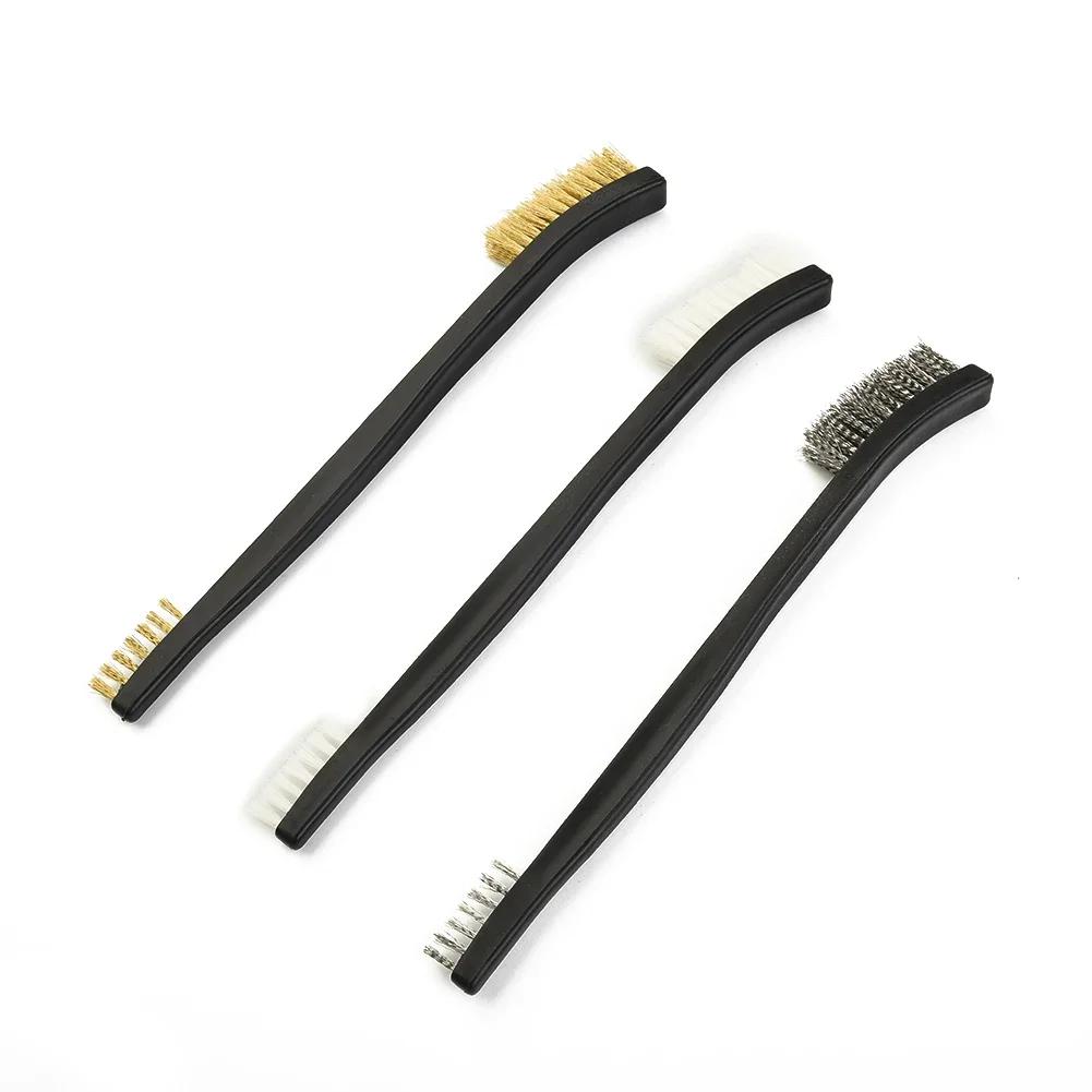 5pcs Double Head Wire Brush Set for Cleaning and Polishing Metal Rust Removal and Scrubbing Hard To Reach Areas