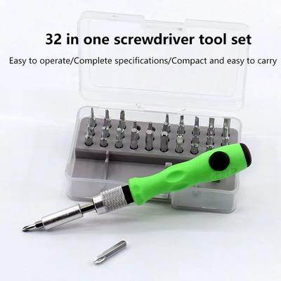 Magnetic Screwdriver Kit: 32-In-1 Screwdriver Set Precision Mini Magnetic Screwdriver Bits Kit Phone Mobile Ipad Camera Maintena