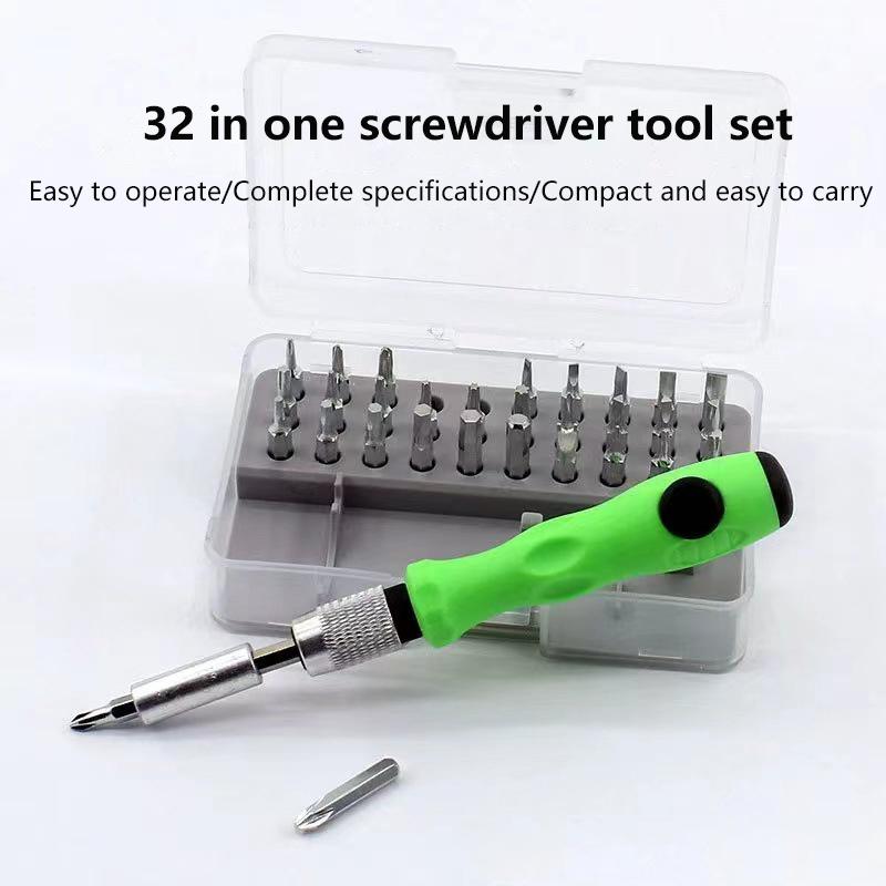 Magnetic Screwdriver Kit: 32-In-1 Screwdriver Set Precision Mini Magnetic Screwdriver Bits Kit Phone Mobile Ipad Camera Maintena
