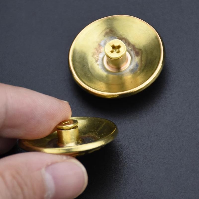 Boucle de Portefeuille Chrysanthème en Laiton Goujons Rivets Décoratifs en Cuir Premium pour DIY Maroquinerie Sac Réparation Accessoires