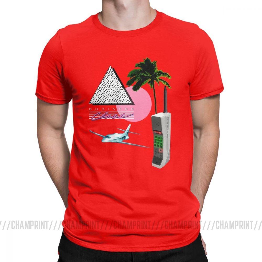 Business Class 84 Collection T Shirts Men Vhs Vaporwave Short Sleeve Funny Tee Shirt Crewneck Cotton