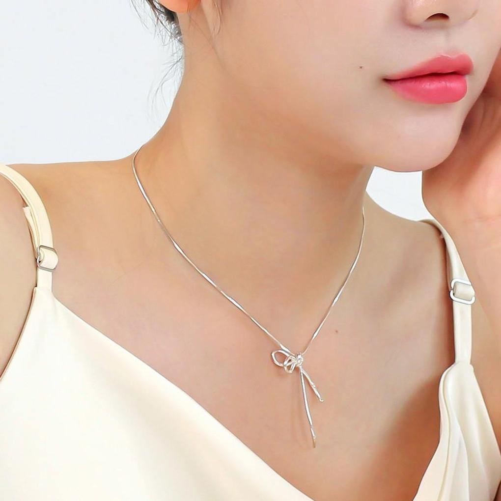 [TANDY] TANDY Silver 925 Ribbon Pendant Necklace TDN606