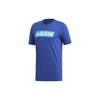 Adidas ESSENTIALS T Shirts Men's Blue Crew Neck Moderate Straight Fit DV3052