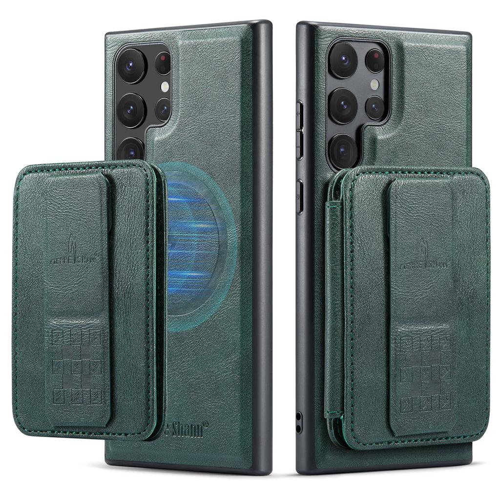 2 in 1 Detachable Cards Solt Leather Wireless Wallet Case for S24 Ultra S23 Plus S22 RFID Vertical Bag Invisible Bracket Cover