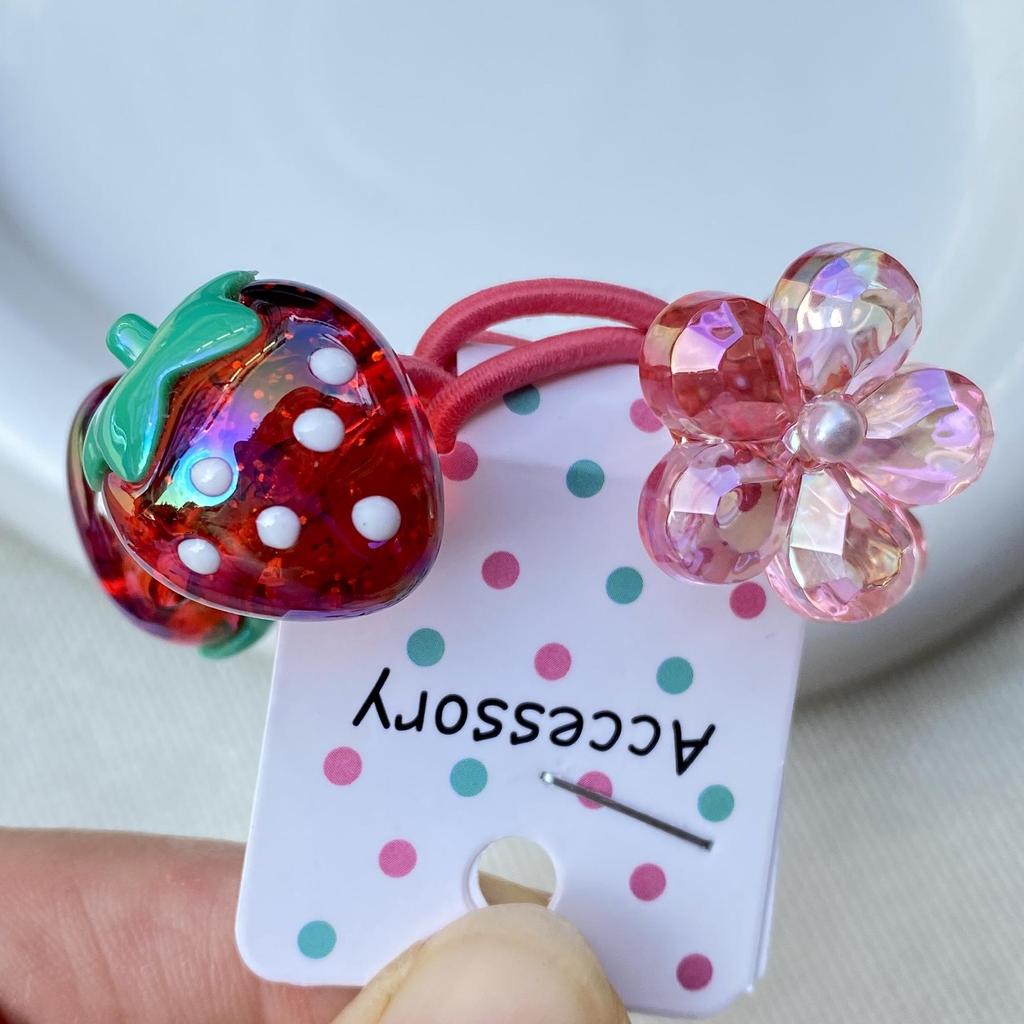 Girls' Cartoon Hair Ties - Colorful Jelly Candy Scrunchies, Elastic Rubber Bands for Kids and Babies, Cute Headwear Accessories.