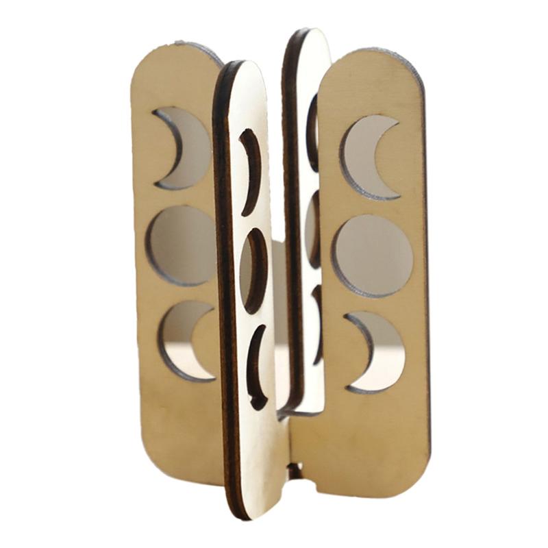 Good-Plant Reproductive Tube Hollow Solid Wood Plant Shelf Wooden Desk Table Home Decoration