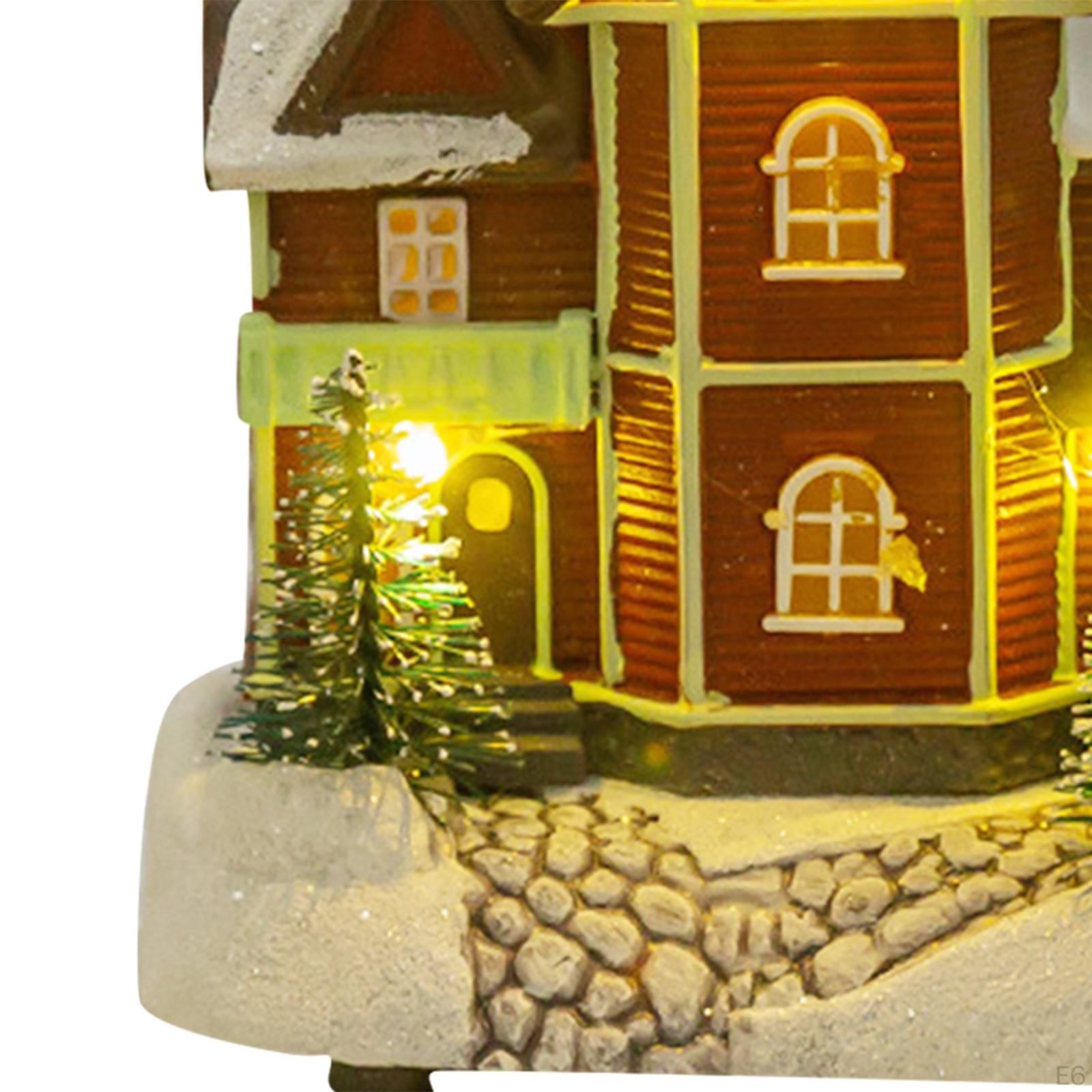 Освещенная рождественская деревня со светодиодными огнями — фото 9