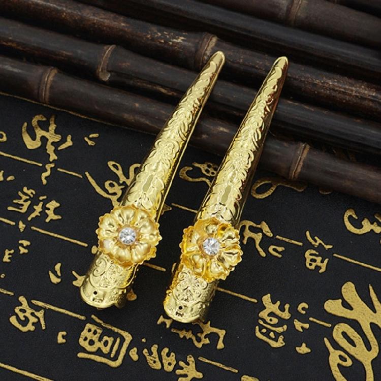 10 Pieces Gold Finger Rings with Intricate Designs for Nail Art and Personalize Styling for Festivals and Everyday Use