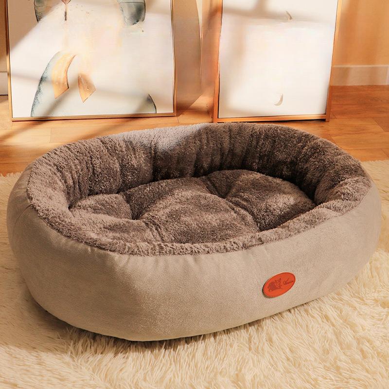 Cat's Nest Winter Warm Thick Oval Nest Enclosed Four Seasons Large Pet Nest Winter Small Dog Kennel
