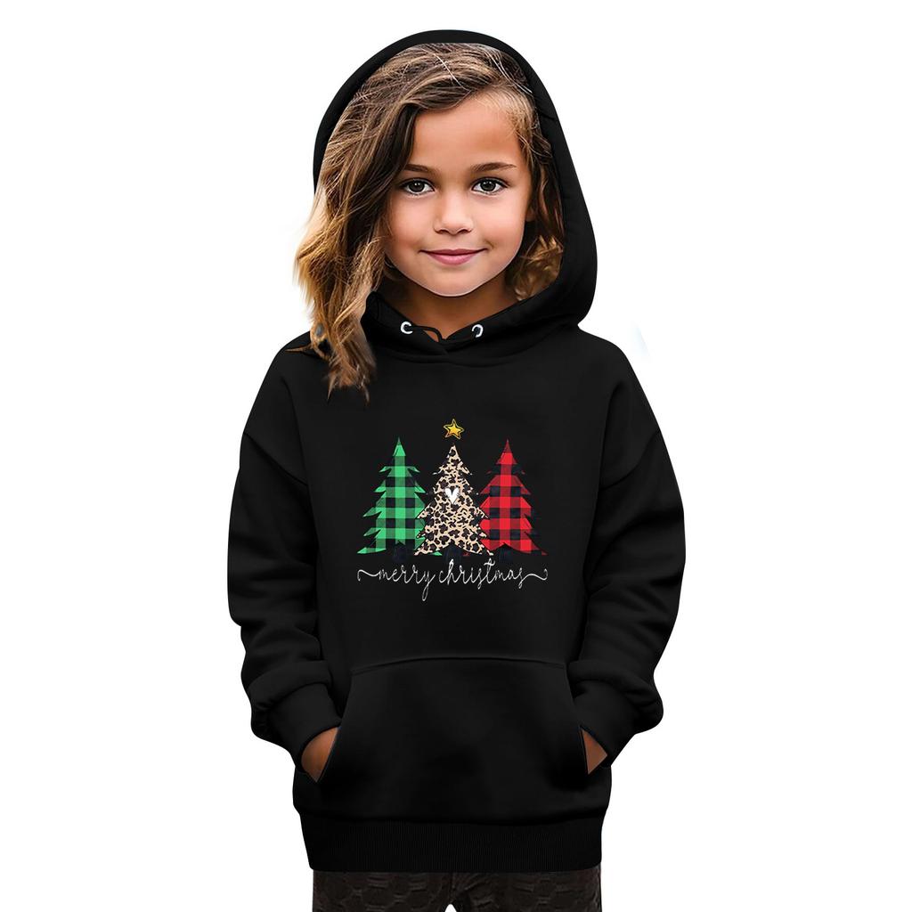 Sweatshirts For Teen Girls Hoodies Long Sleeve Drawstring Pullover Cute Oversized Hoodie Christmas Day