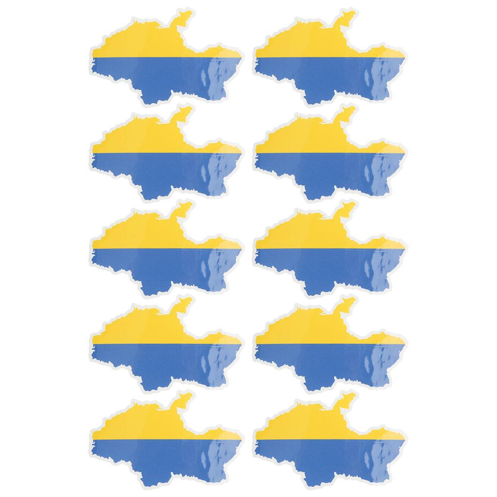 Ukrainian Map Stickers Ukraine Map Flag Decal Sticker for Cars Window Tables Skateboards Laptop Computer