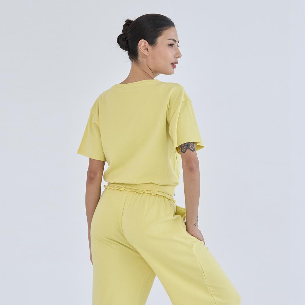 OZEZ Ozts1165 Half Modal Terry Cover-Up - Yellow