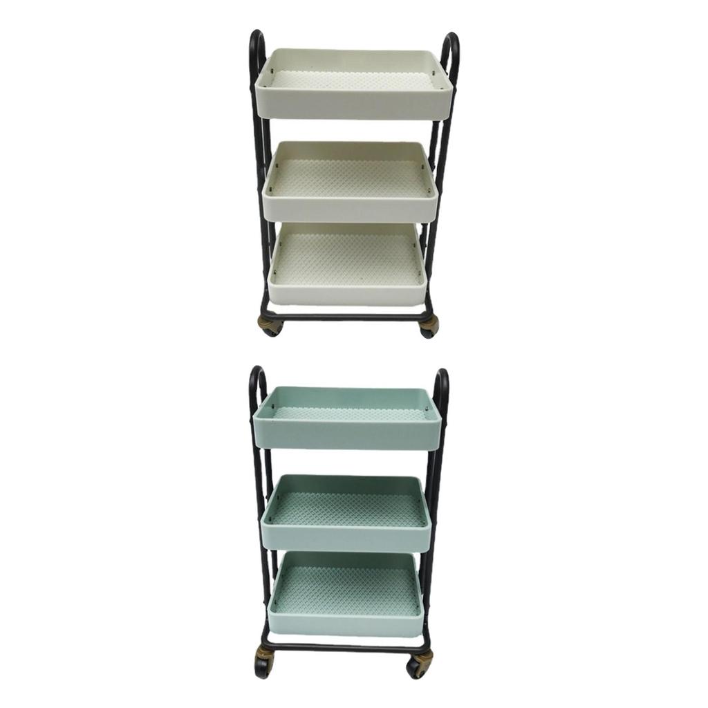 1:6 Dollhouse Food Cart Utility 3 Trays Rack Shelf Exquisite Miniature with Rolling Wheel Dining for Kitchen Decor Furnishings
