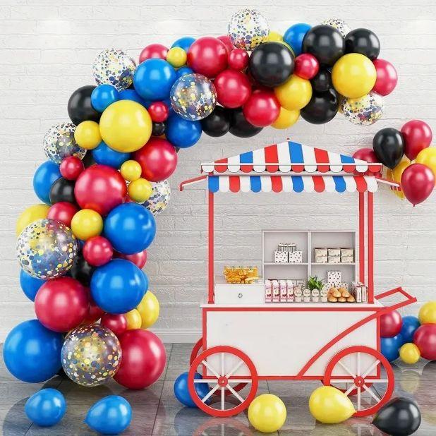Rennstrecken-Thema Latex-Ballon-Set Dekoration - Dekoration für die Geburtstagsfeier von Jungen