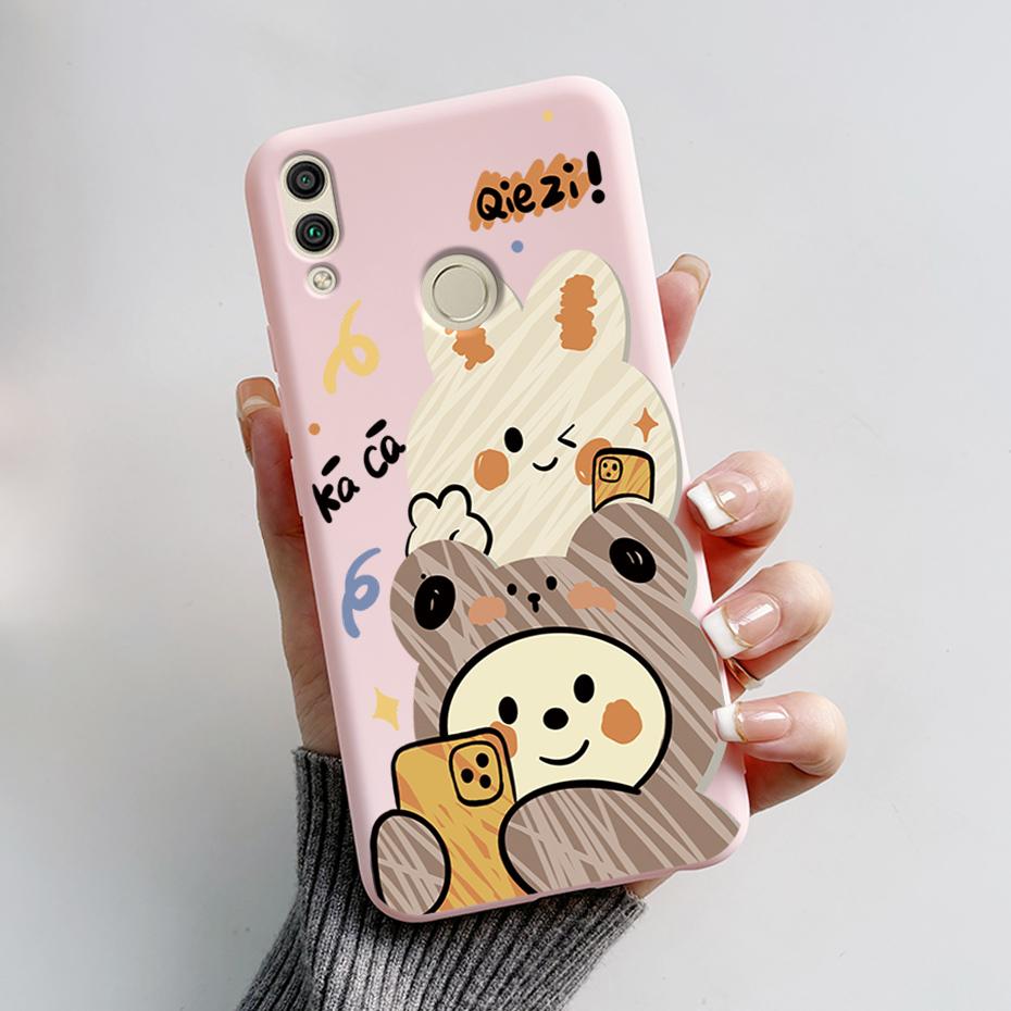 For Huawei Honor 8X Case Honor 8A 8C 8S Cover Cute Rabbit Panda Painted Soft TPU Phone Case For Honor 8A 8C 8S 8X Honor8X Fundas
