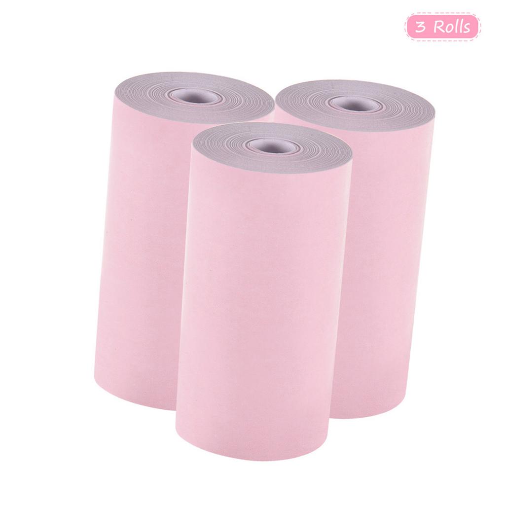 Farbige Thermopapierrolle 57*30mm Kassenbon Fotopapier Klarer Druck für PeriPage A6 Pocket Thermodrucker, 3 Rollen