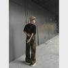 Unisex Retro Leopard Print Denim Overalls - Trendy, Loose-Fit American-Style Jumpsuit