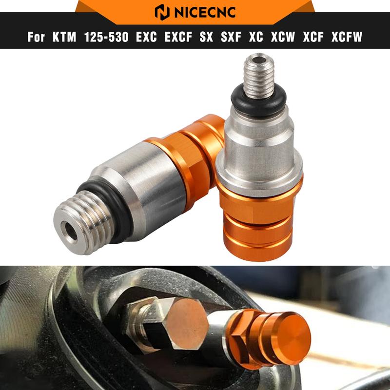 For KTM SX 125 SX 250 SXF 450 XC 300 XCF 350 M4x0.7 M8x1.0 Fork Air Bleeder Valve Screw For Husqvarna TE 300 FE 450 FE 501