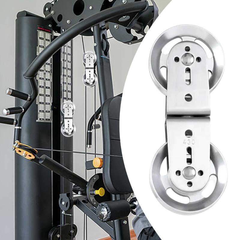 Directional Two-Roller Cable Pulley with Aluminum Body and Bearing Guide for Lat Pulldown, Triceps Pressdown, and Rowing Workouts Gear