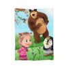 Cute Cartoon M-Masha And Bear Fleece Throw Blanket Blanket for Home Outdoor Soft Bedroom Quilt,