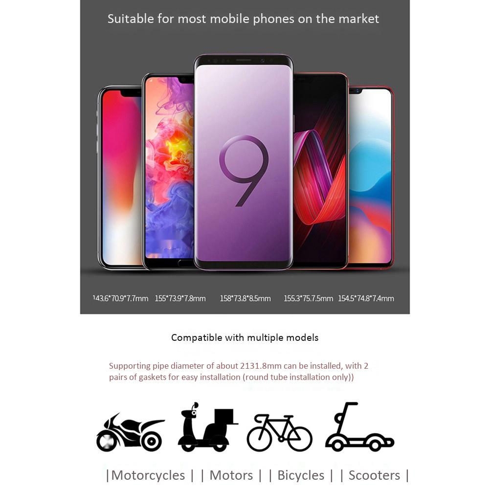 Mountainbike Handyhalter Aluminiumlegierung Verstellbare Fahrradhalterung Handy GPS Halter Drehbar Klemme