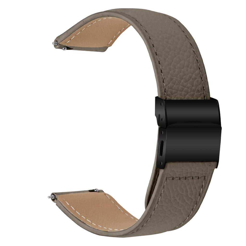 Wrist Strap For Huami Amazfit Active/GTR Mini/Bip 3 Pro/Bip 3 Genuine Leather Watch Band with Black Connector Turtle Back Buckle