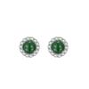 French retro sterling silver s925 stud earrings natural blue water jadeite dangerous material round bead gentle temperament daughter celebrity style