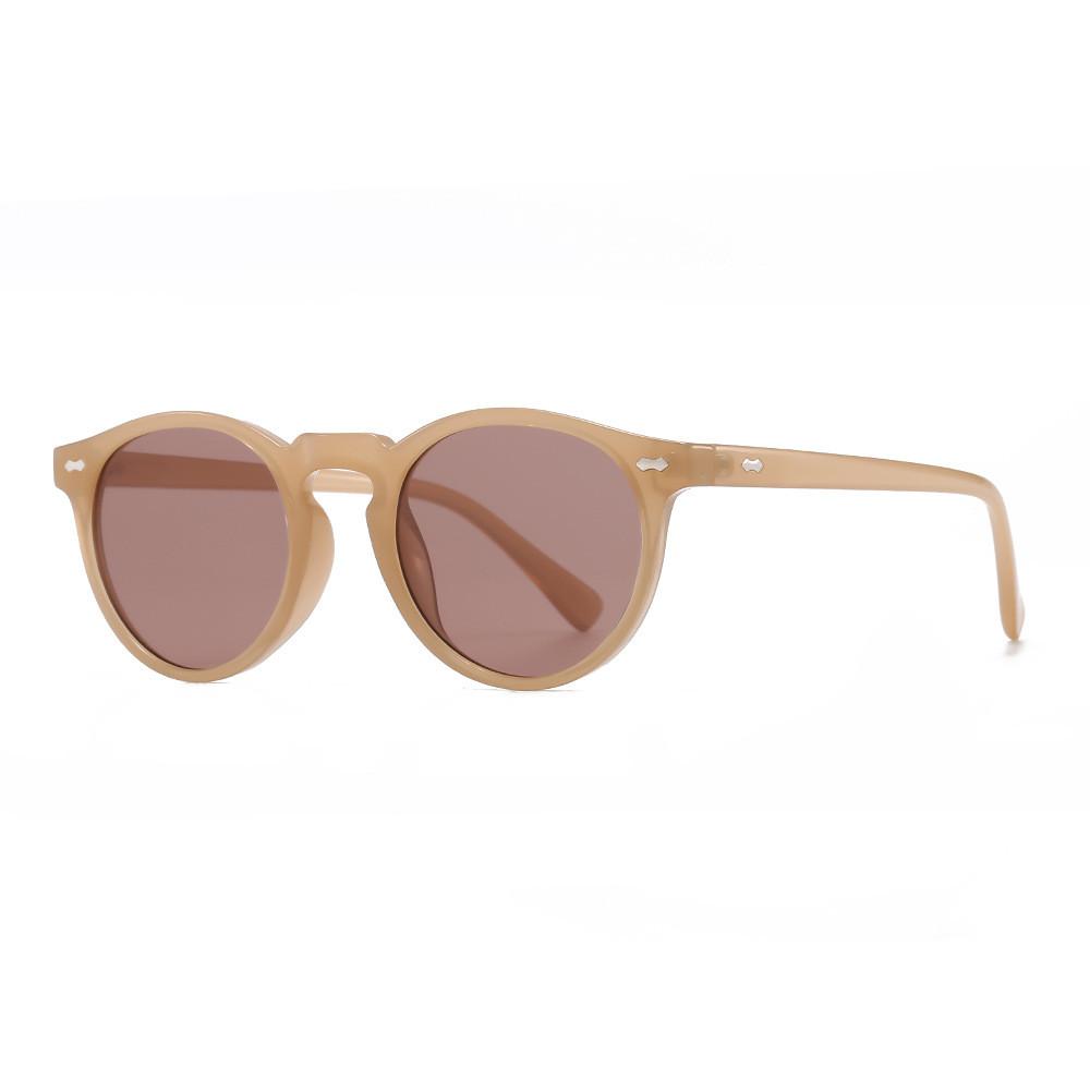 Classic Round Sun Glasses With Polarized Pc Lenses For Travel And Casual Wear