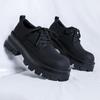 Spring Autumn 2024 British Style Leather Work Shoes for Men Business Casual Black Hombre High Quality Classic Height Increasing