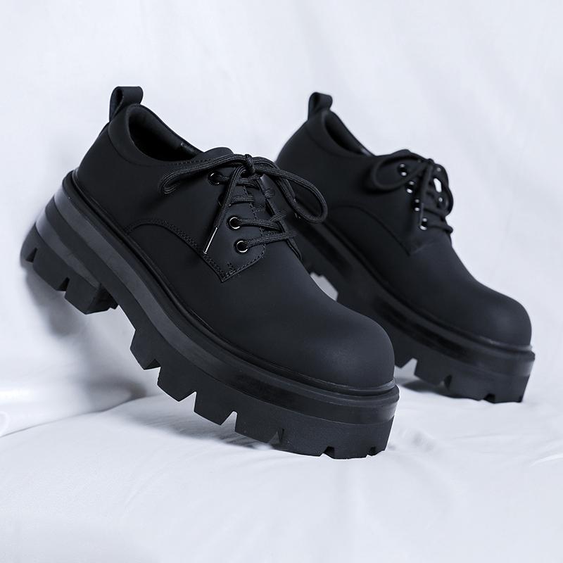 

Весна Осень 2024 Британский Стиль Кожаные Рабочие Туфли Для Мужчин Бизнес Повседневный Черный Hombre Высокое Качество Классические Увеличивающие Рост 44 чёрный