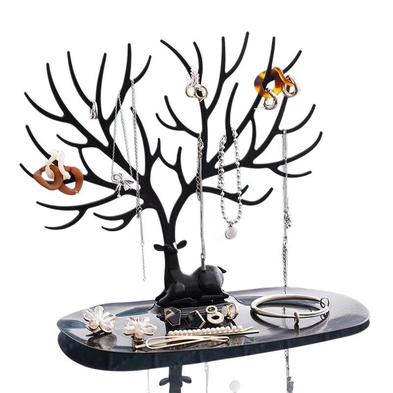 Creative Antler Tree Jewelry Holder: Earring, Bracelet, and Ornament Storage Rack for Home Decor