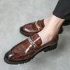 Casual Leather Shoes Men's Casual Beanie Shoes Men's Foot Loafers British Trend Breathable Wedding Shoes