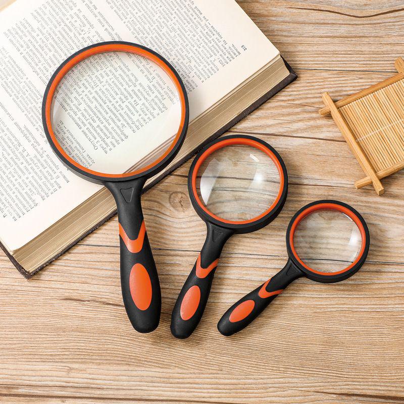 Elderly Reading HD Rubber Anti-Drop Optical Lens Handheld Magnifier