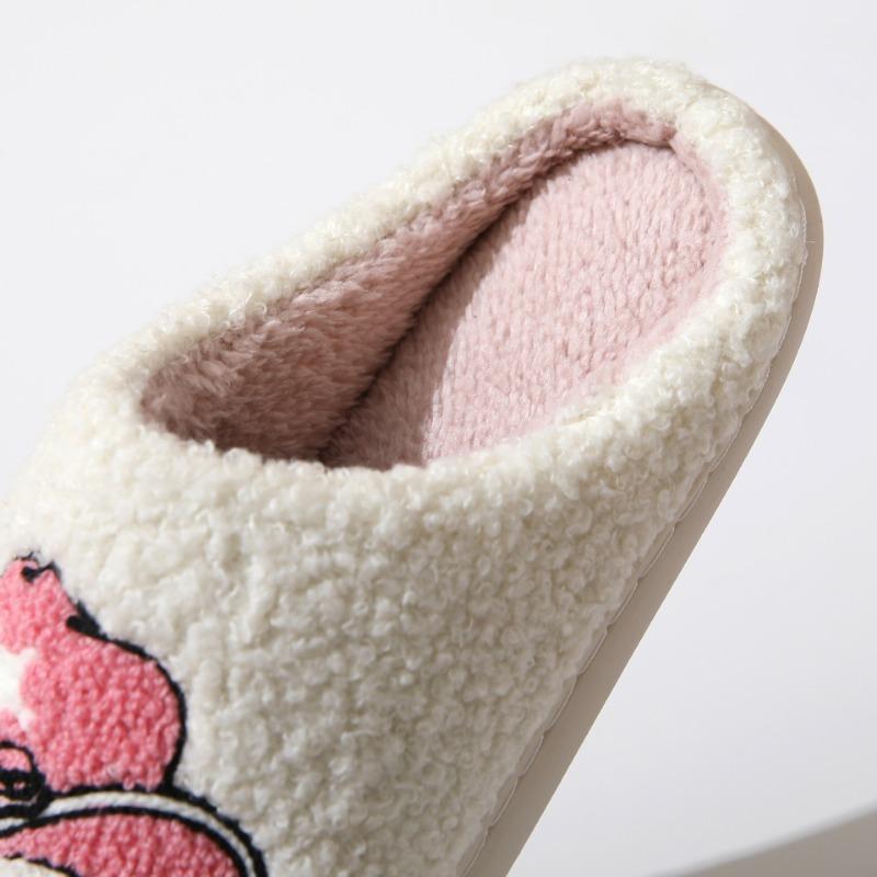 New winter flower boots cotton slippers women's home indoor thermal slippers slippers autumn and winter home
