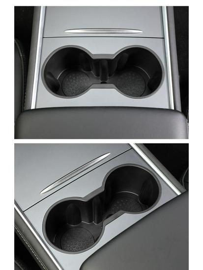 Silicone Cup Holder Mat & Storage for Tesla Model 3/Y Console