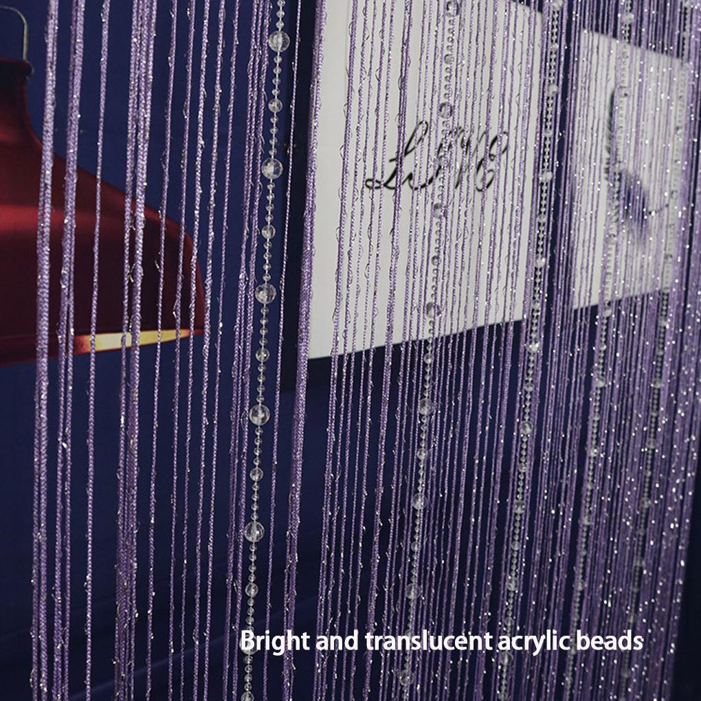 Polyester Elegant Crystal Bead Door Curtain For Bedroom Partition Wedding Or Room Decoration