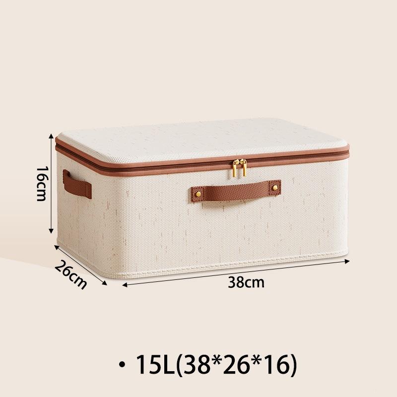 Wardrobe Clothes Organizer with Zipper Portable Foldable Durable Space-Saving for Home Dorm Room Storage Use