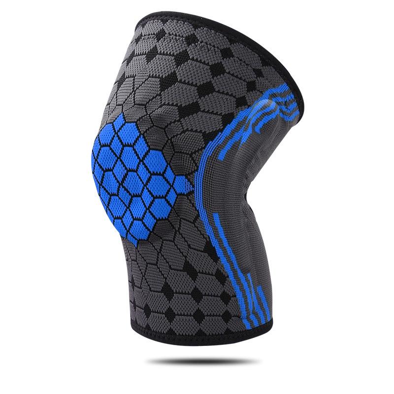 New Sports Nylon Knitted Knee Pads Spring Strip Support Silicone Strip Non-slip Silicone Ring Pad Support Fitness Knee Pads