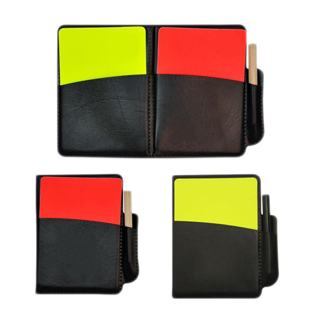 Football Referee Card Set Sports Soccer Referee Card Set Football Referee Red and Yellow Card with Pen Paper Card Record Paper