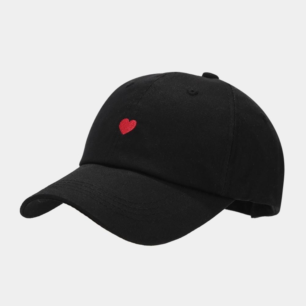 

Love Embroidery Snapback Hats Adjustable Sunshade Hat Simple Sun Hat Men and Women чёрный
