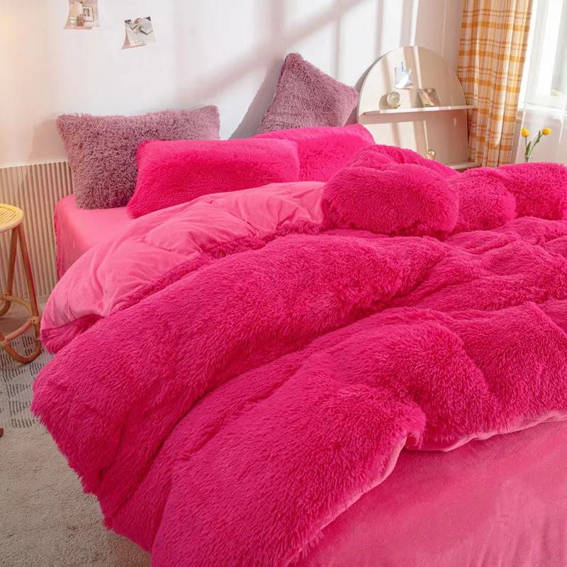 Buy Mink Velvet Home Bedding Sets Comforter Cover Warm 4piece Quilt