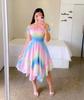 2026 European and American cross-border Amazon ebay dress one-word shoulder irregular off-the-shoulder digital printing medium and long dress