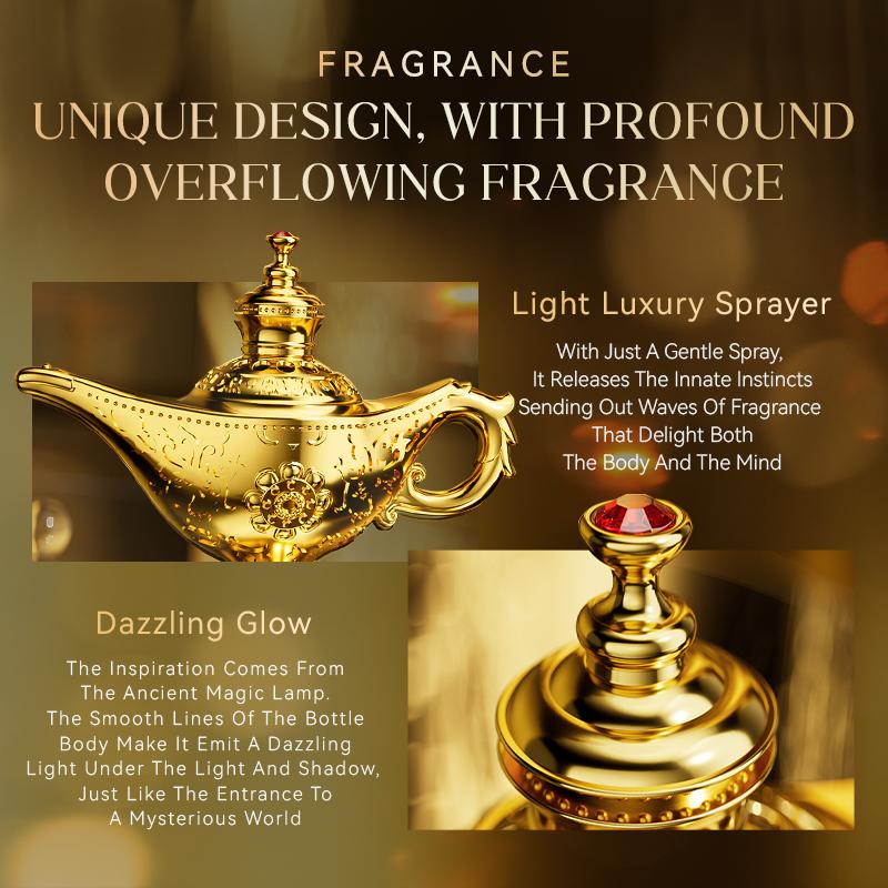 Wish Lamp Perfume, 85 Ml, a Men’s Cologne with a Woody Fragrance, Ideal for Everyday Use and Travel, a Dreamy and Mystical Holiday Gift