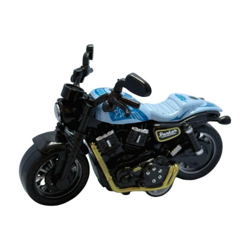 Simulated Motorcycle Pull-back Racing Alloy Car Model Clip Doll Toy Ornaments Keychain Children's Toys