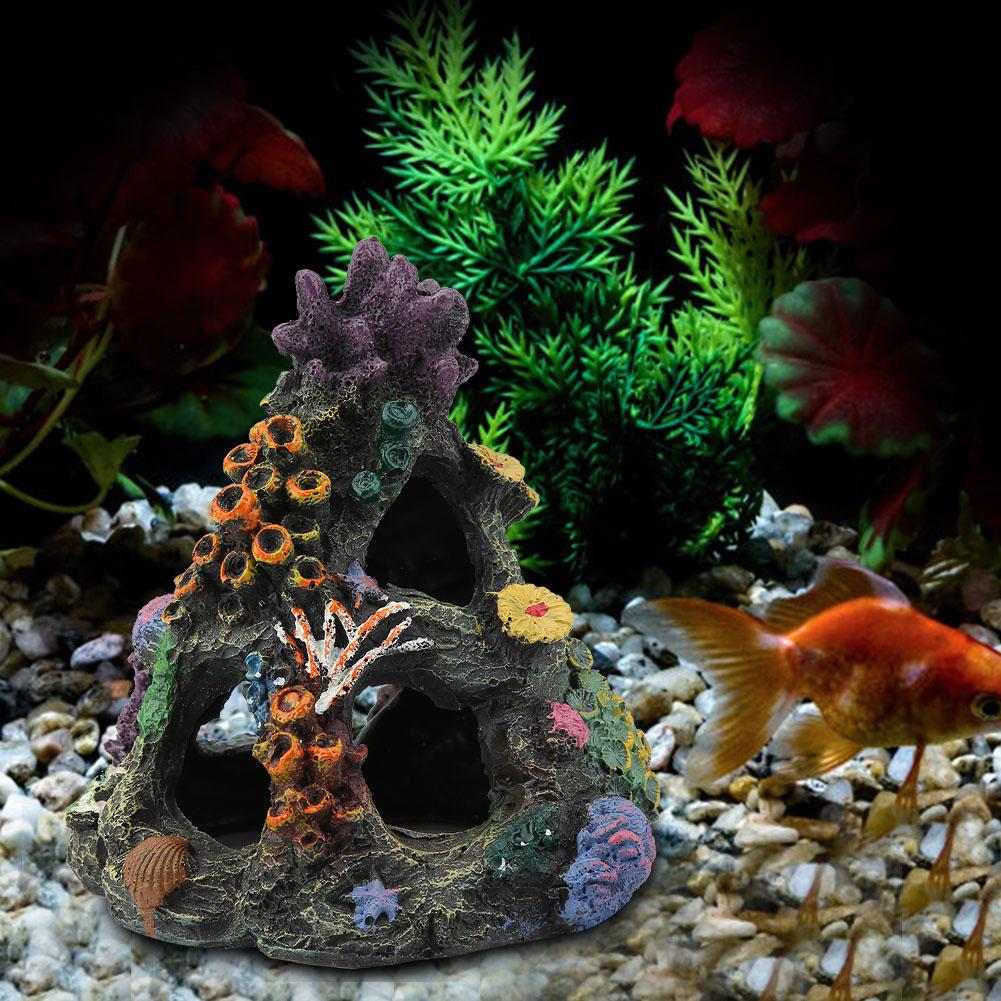 Simulation Resin Mountain Fish Tank Aquarium Ornaments Decor