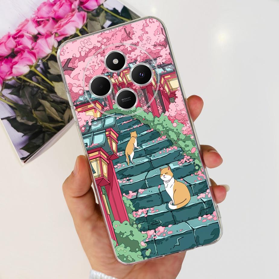 For Xiaomi Redmi 14C Case Poco C75 Cute Cat Cartoon Cover Soft Silicone Phone Case For Xiaomi Poco C75 Redmi 14C 14R Fundas Capa
