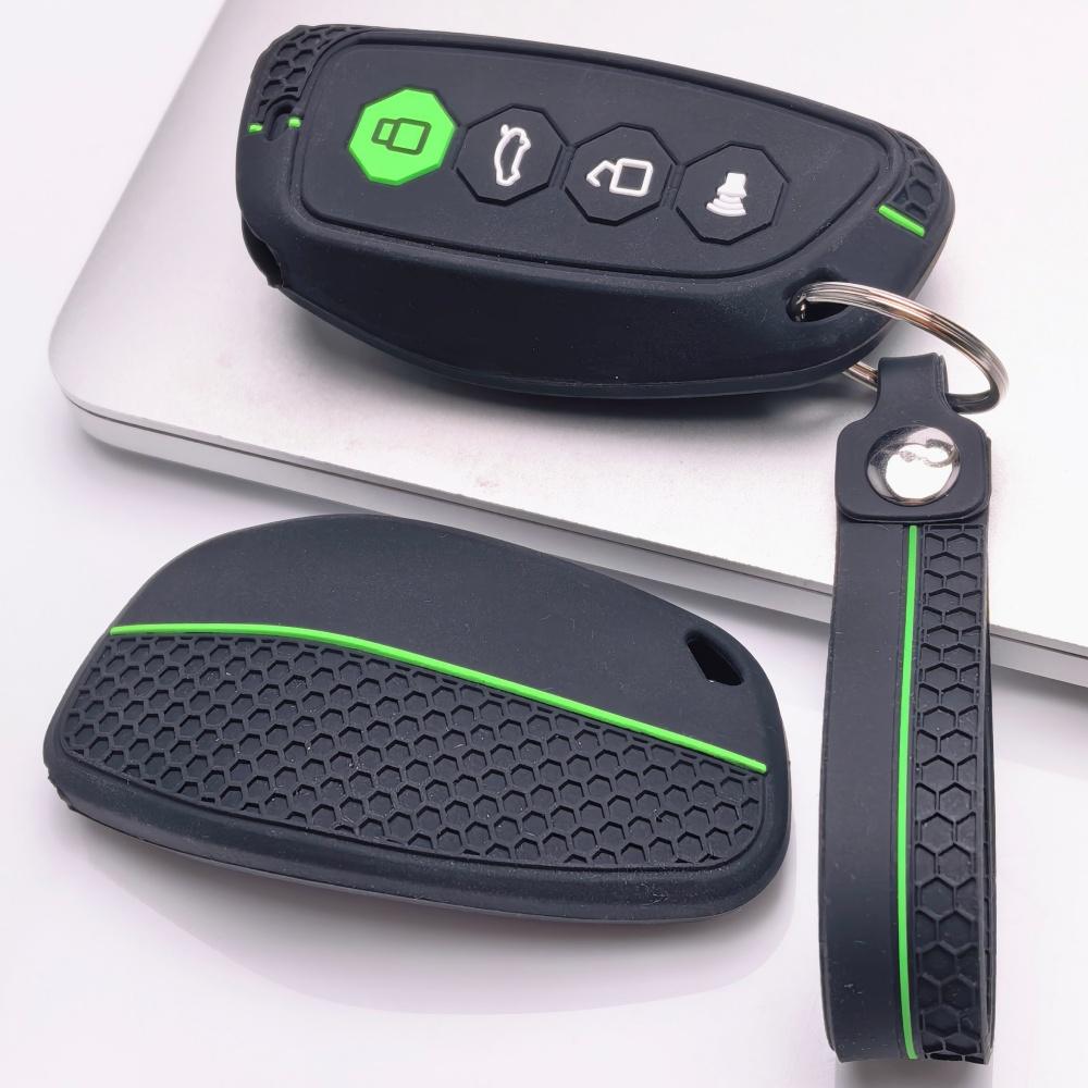Key Fob Cover for Haval H6 Jolion Dargo M6 with Keychain Anti-Scratch Surface Shockproof Structure Soft Grip Texture Easy Install Design