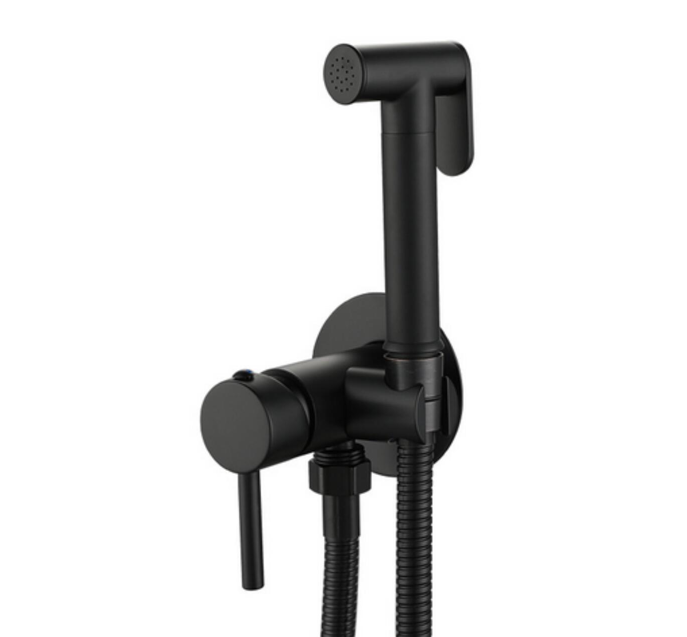 Chrome  Brass Bidet Sprayer for Toilet  Handheld Bidet Sprayer Wall Mount Toilet Bidet Sprayer for Bathroom (Black,brass)