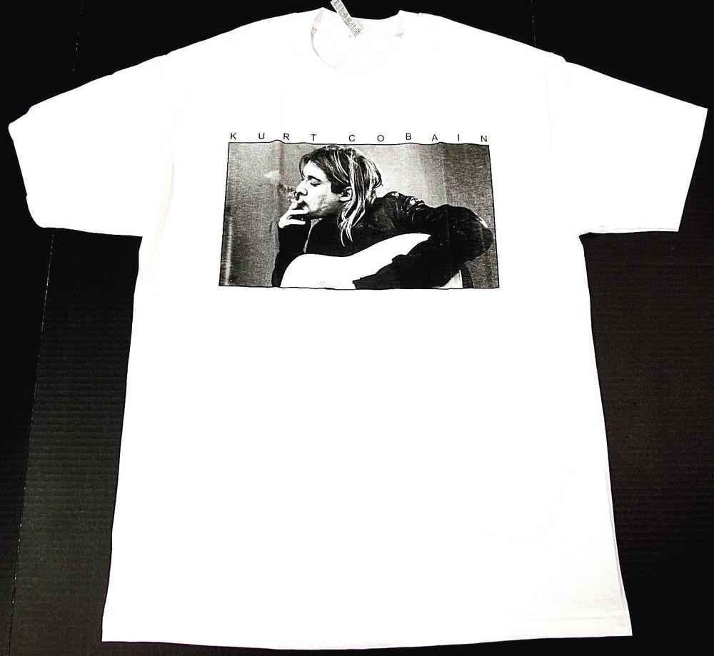 

Kurt Cobain T-shirt Nirvana Grunge Rock Tee Men M-2XL 100% Cotton White New Unisex T-Shirt XXL